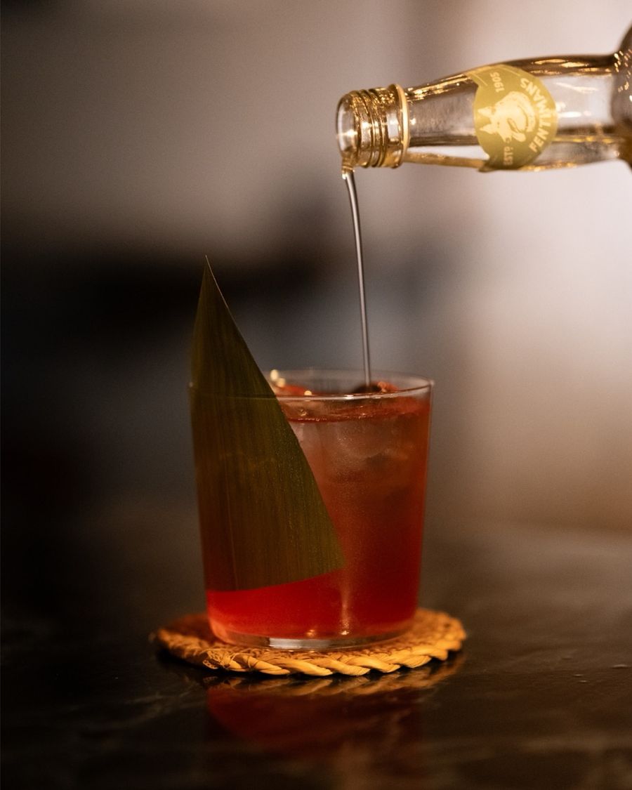 Bartender pouring at a private event at The Apothecary